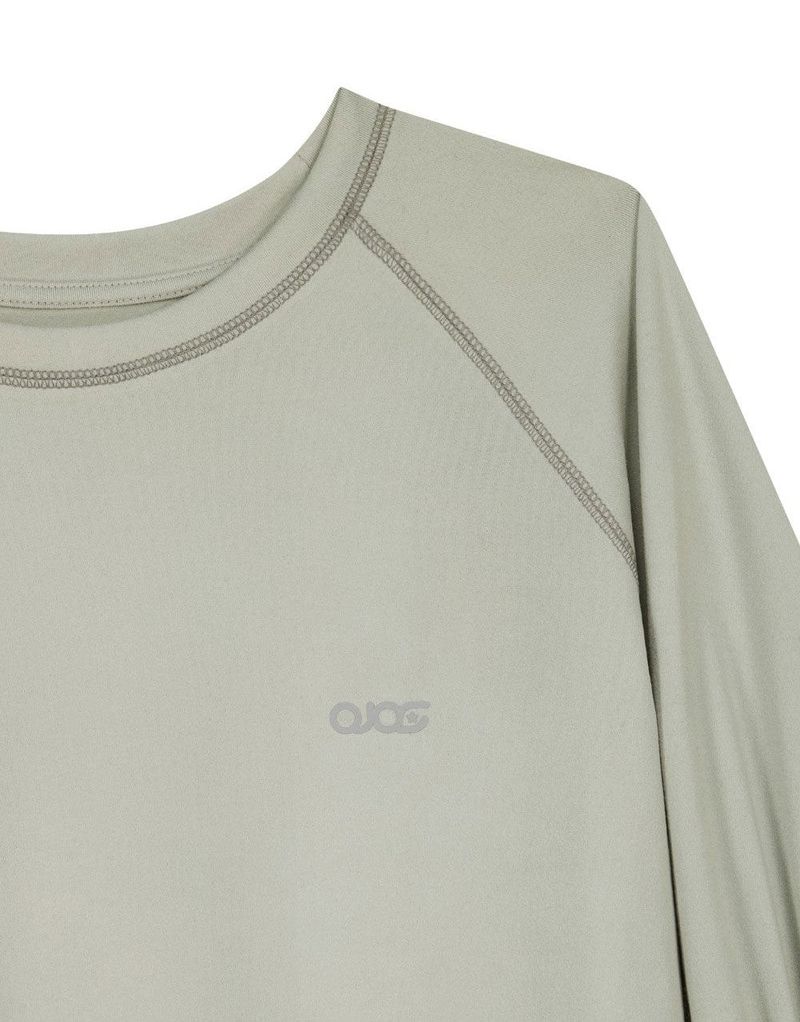 Mesh Band Puff Sleeve / Mint Grey