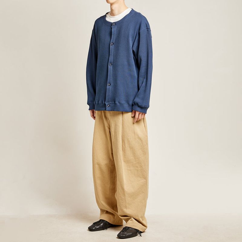 DAMP WIDE FIT ONE TUCK PANTS_BEIGE