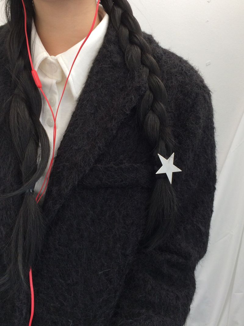 Hairy cream jacket