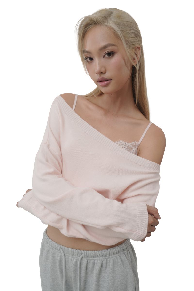 Cream donuts sleeveless, Baby Pink