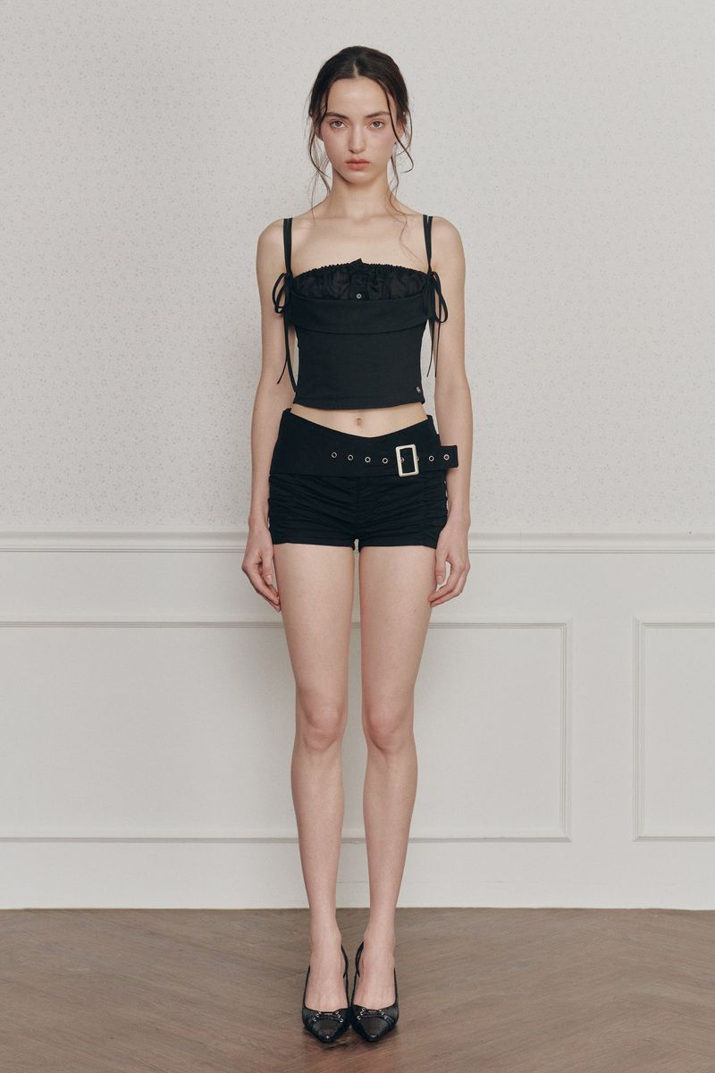 HEART RIBBON TOP (SS ver.) black