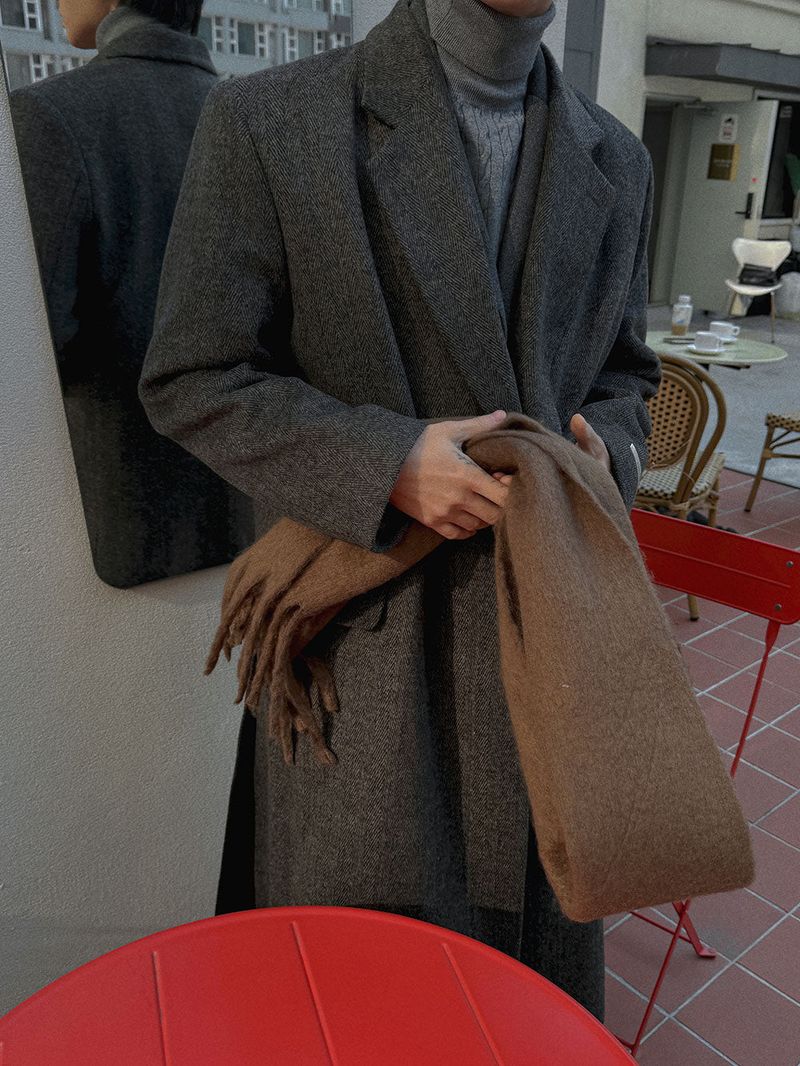 ASCLO Grace Herringbone Wool Coat (2color)