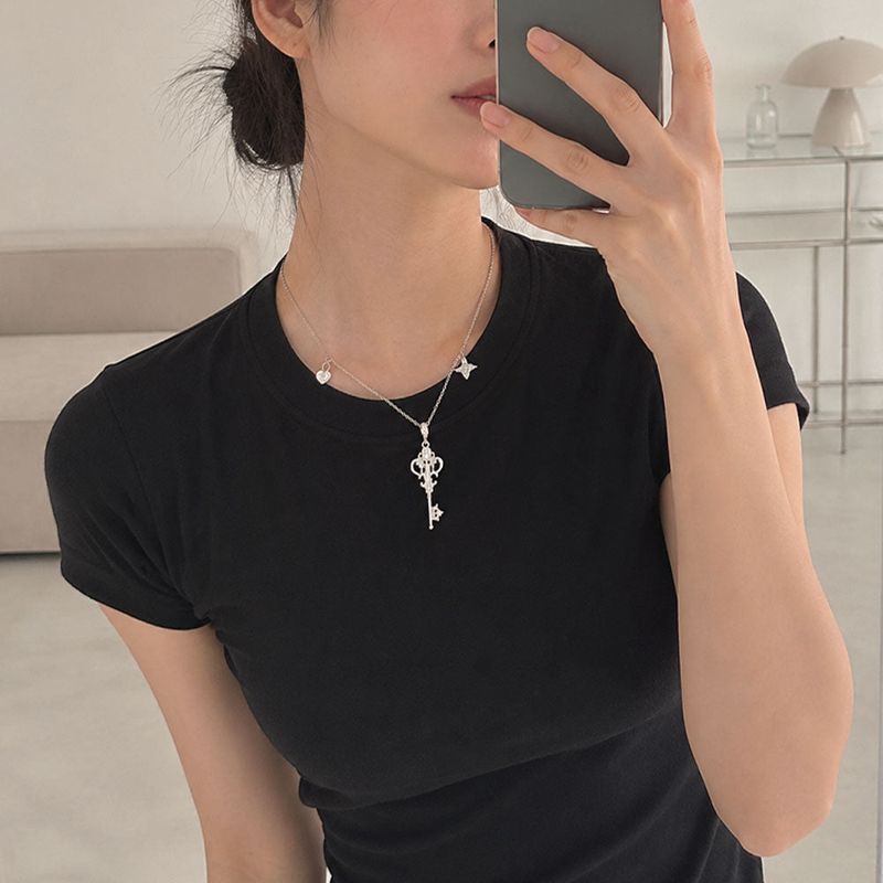 Vintage Silver Key Necklace