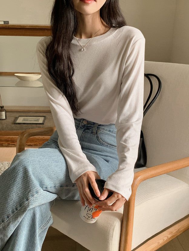 SHOPPERLAND(ショッパーランド)の「All Day Basic Long Sleeve T-shirt (4color)(Tops)」