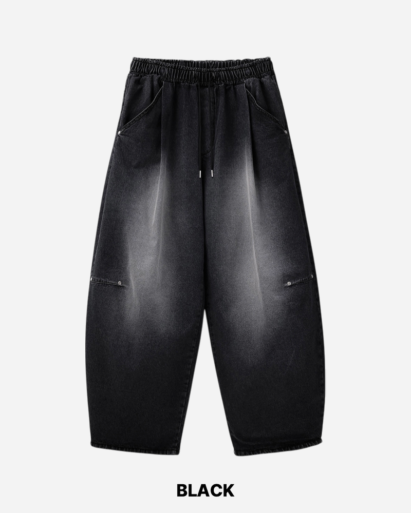 Dot Brush Denim Pants