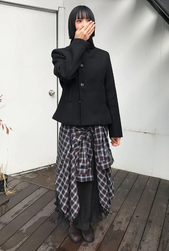 BLOOM CURVE FRILL SKIRT