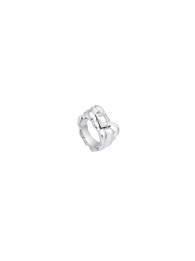 NO.318 [SILVER] GEOMETRY SQUARE EARCUFF