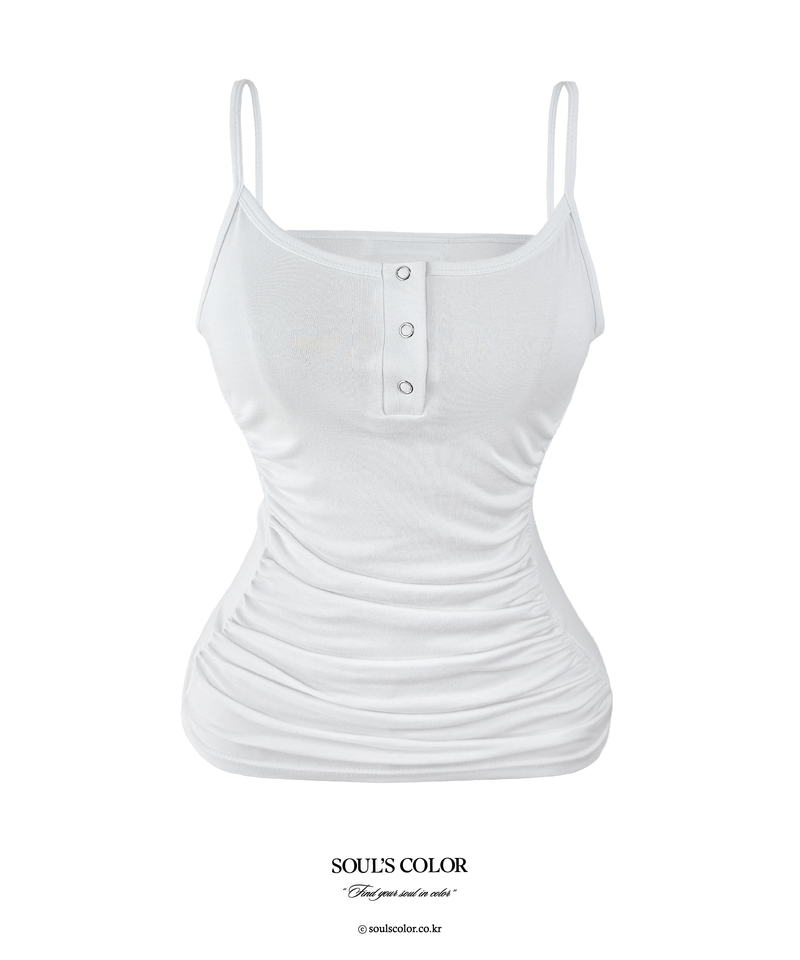 SOUL'S COLOR(ソウルズカラー)の「Silvia Snap Shirring Sleeveless (2color)(Tops)」