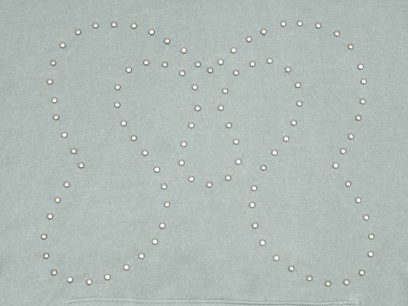 SYMBOL STUD PIGMENT HOODIE MINT