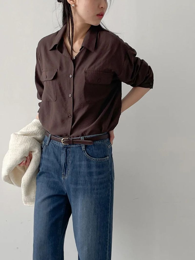 225 Brushed Wide Denim Pants (2C)