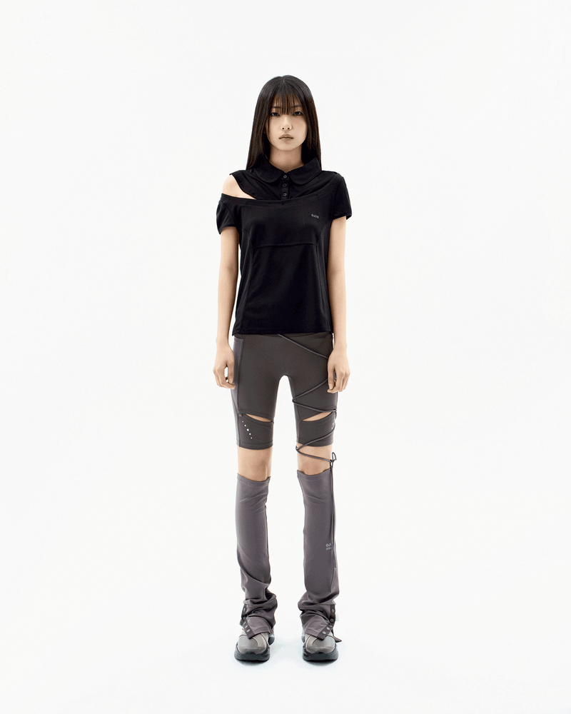 ojos（オホス）の「Thigh Slit Shorts Leggings / Stone Brown（Pants）」