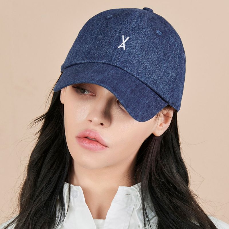 Varzar Logo Over Fit Denim Ball Cap indigo