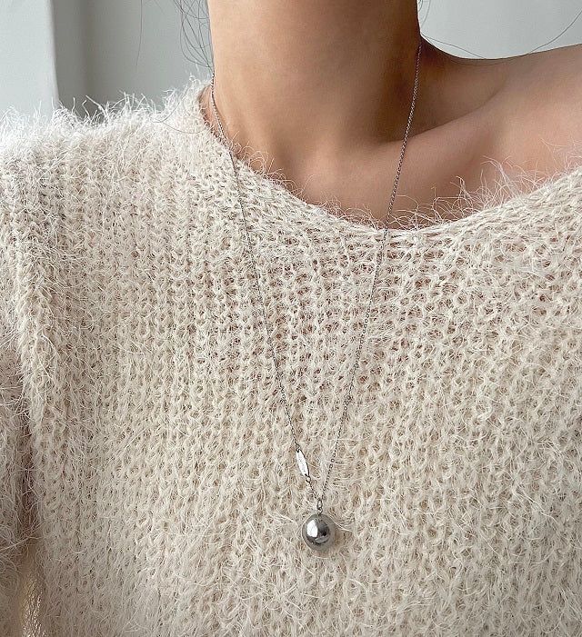 Acer rojo(アセルロジョ)の「vvv Stainless Steel Bold Ball Long Coin Two Way Coin Titanium Necklace(Accessories)」