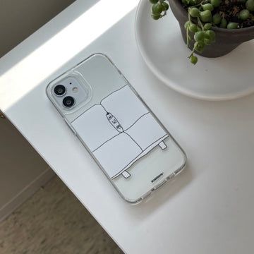 Cat stuck between sofas phone case