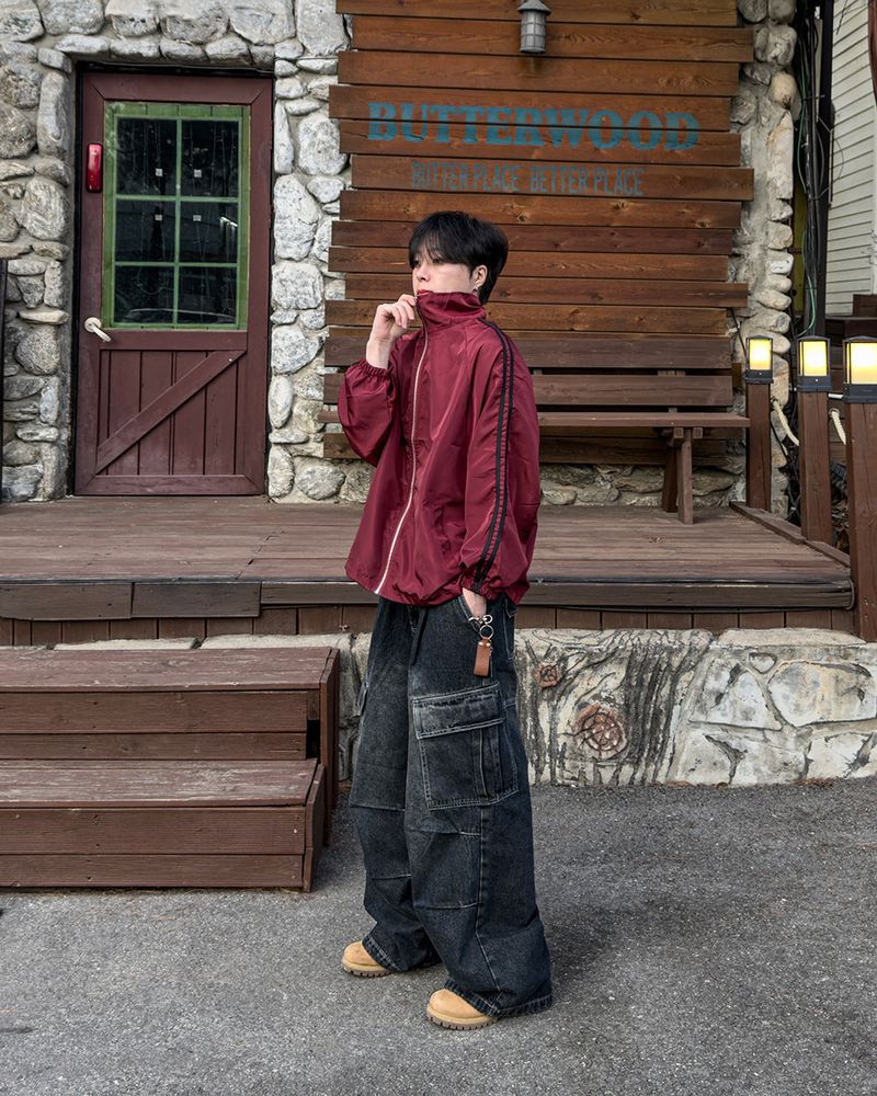 Bare Washed Wide Cargo Denim