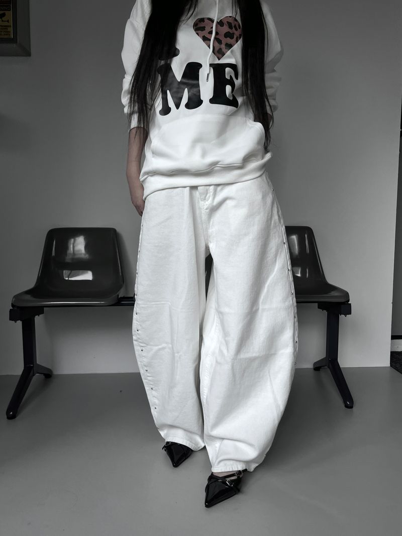 studded balloon wide pants (2color)