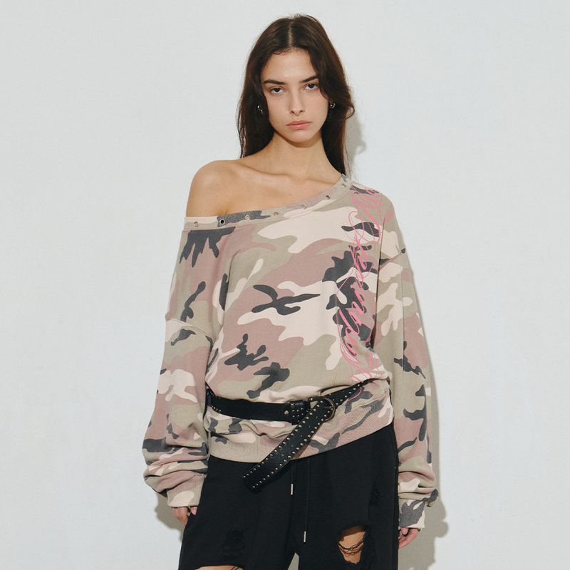 MIDNIGHT MOVE（ミッドナイトムーブ）の「ey camo mtm (pink)（Tops）」
