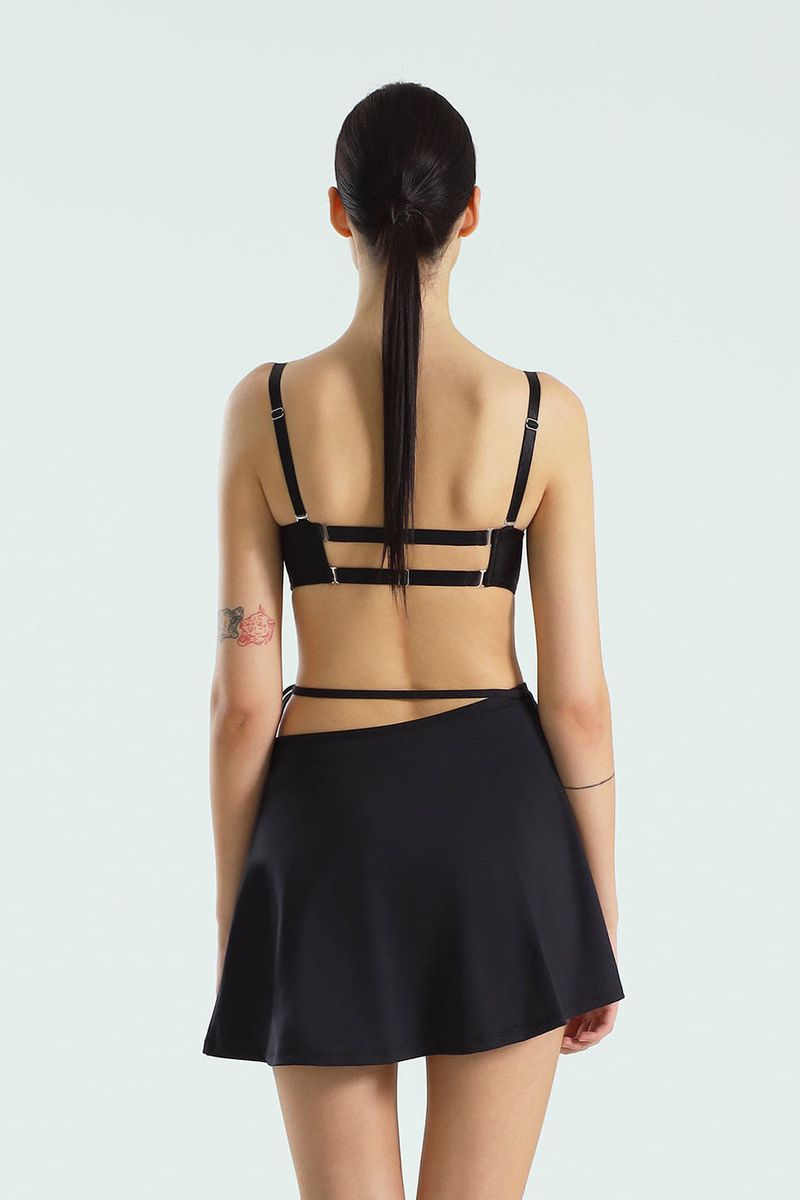 Wrap Skirt Cover-Up (Black/Long)