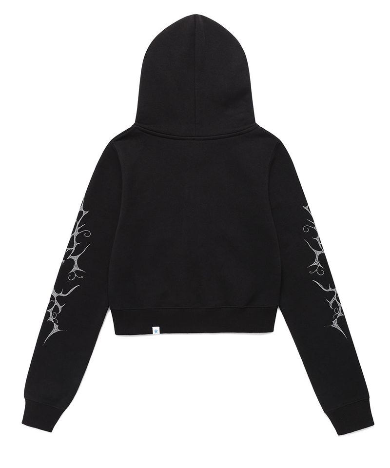 W STEM ZIP UP HOODIE BLACK(CV2FSFM402A)