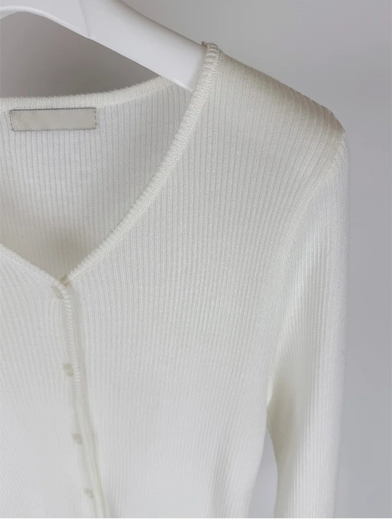 WOOL V-NECK CARDIGAN (5C)