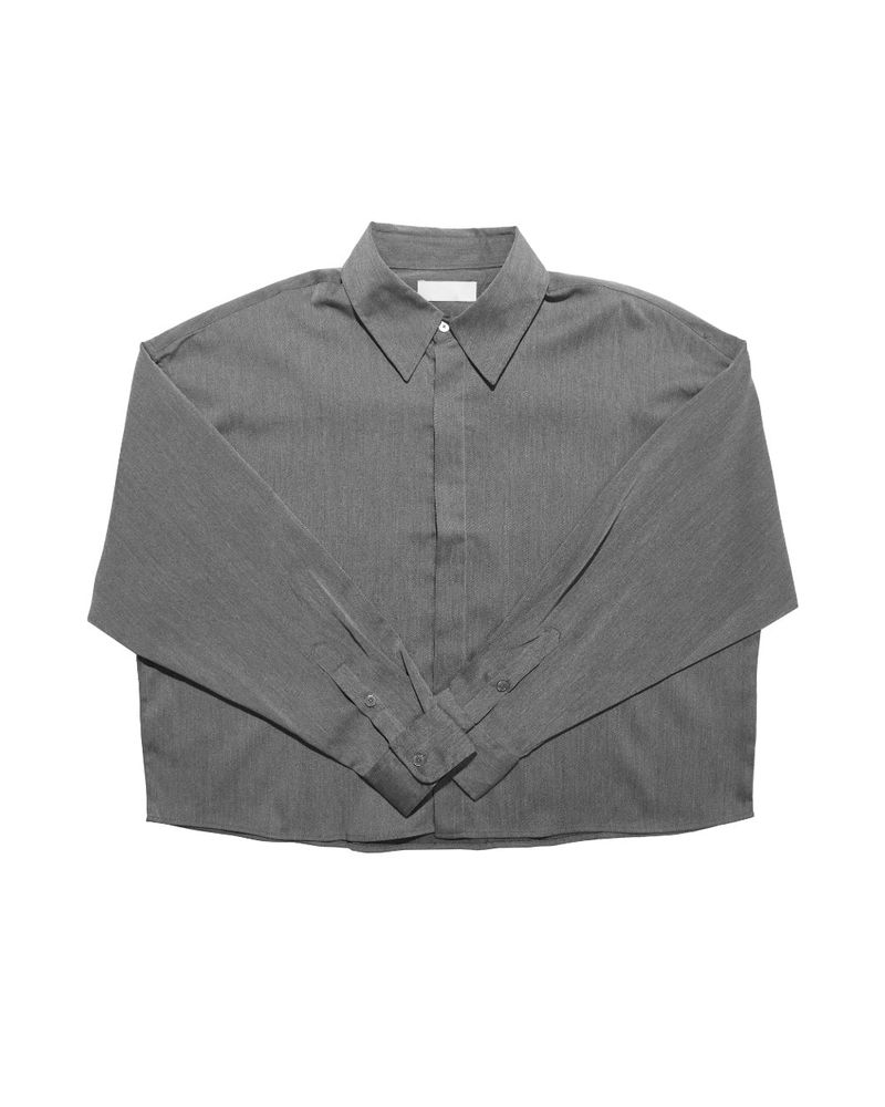  HIDDEN BUTTON CROP SHIRT