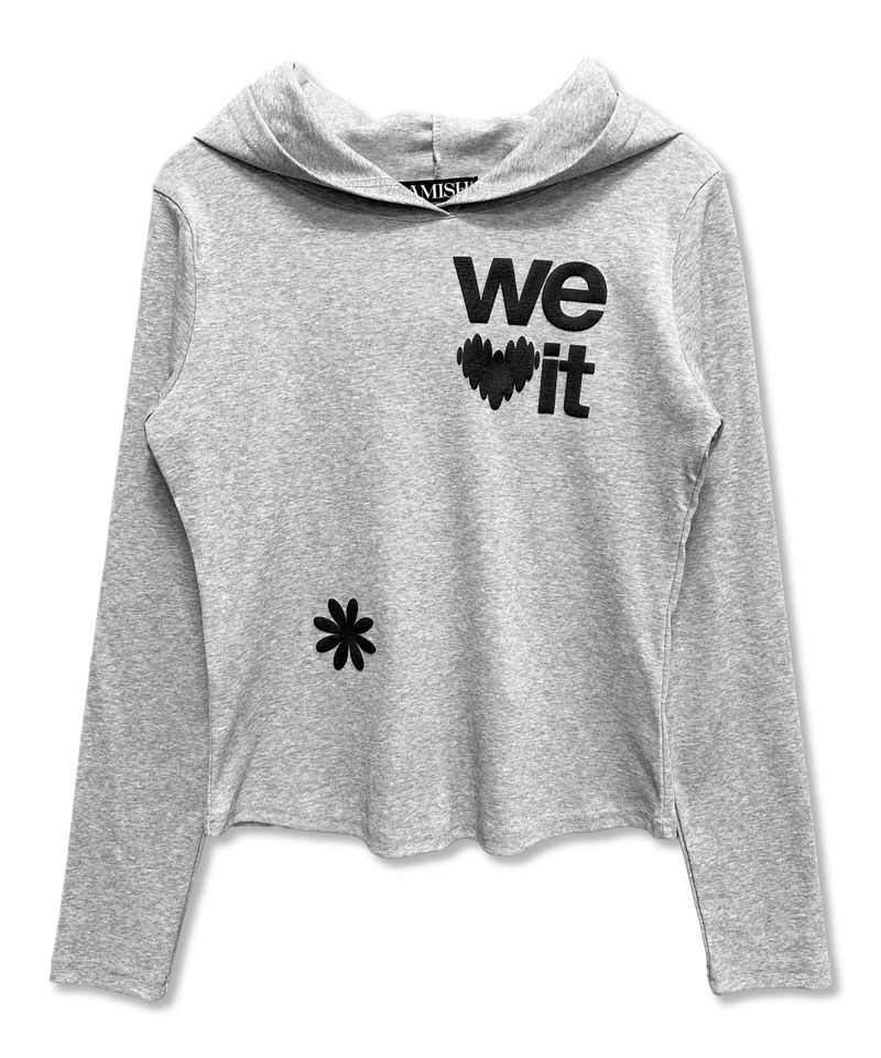 We love It Hoodie Long Sleeve_Gray