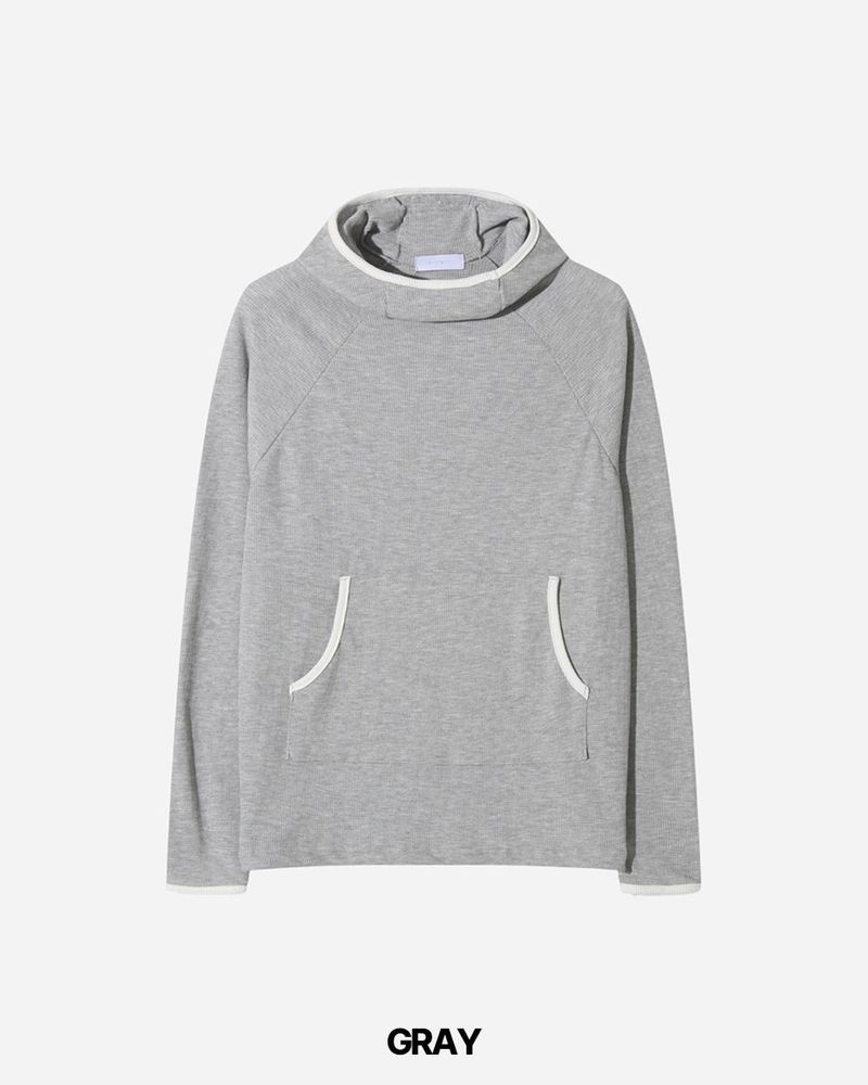 Gets High-neck Waffle Hoodie