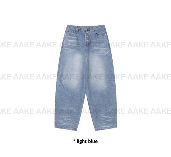 (unisex) 4-BUTTON BALLOON DENIM