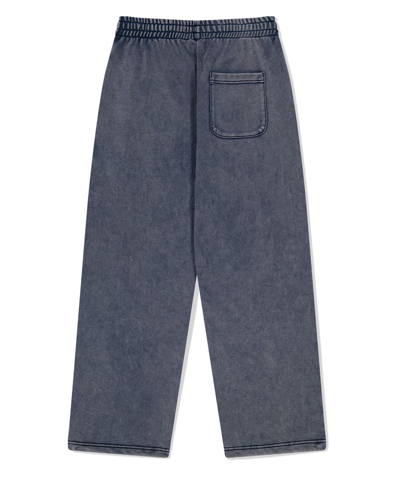 WASHED CUT OFF APPLIQUE SWEAT PANT