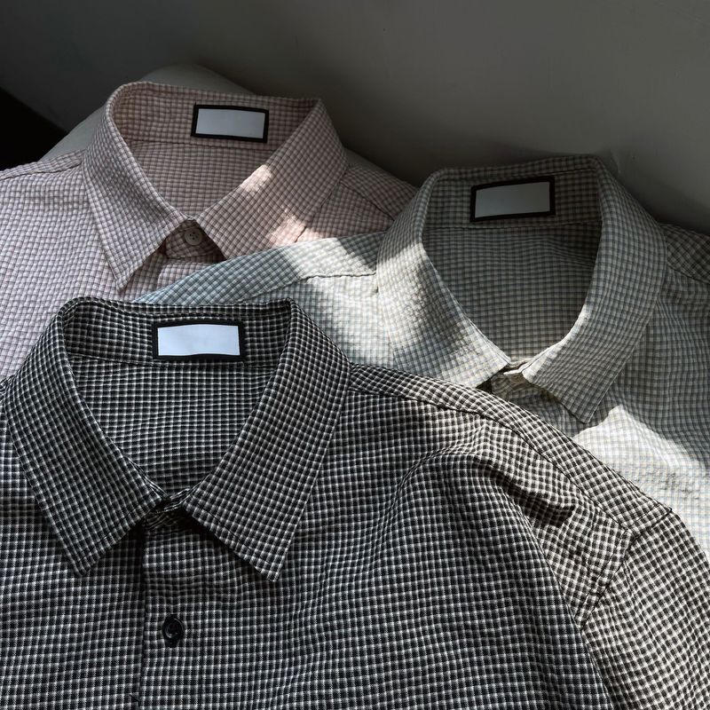SK Double Cropped Checkered Shirt (3 colors)