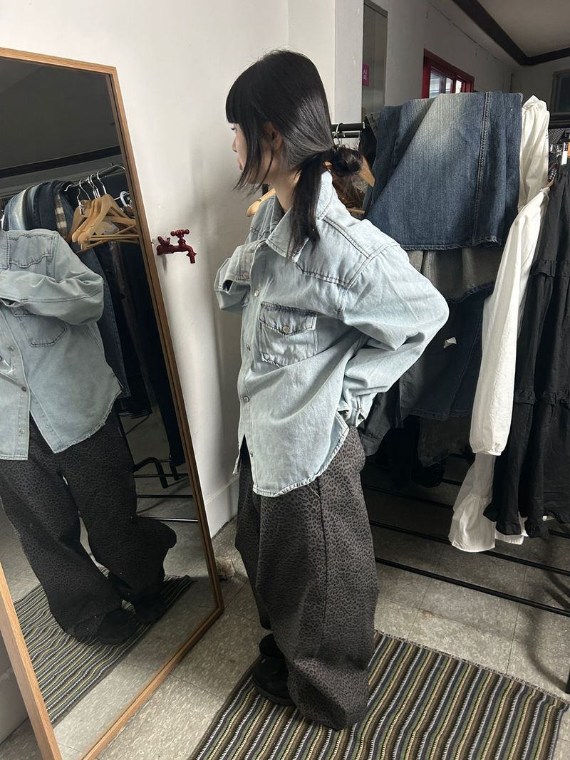 (2colors) leopard balloon st pants