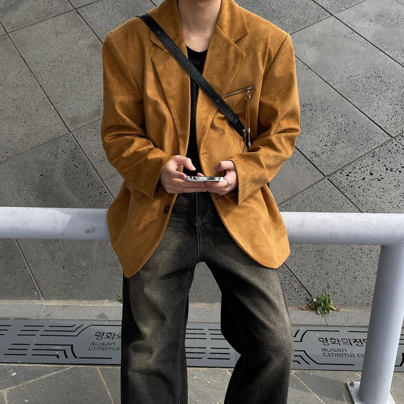 90's Sharoon Suede Zipper Jacket (2 colors)