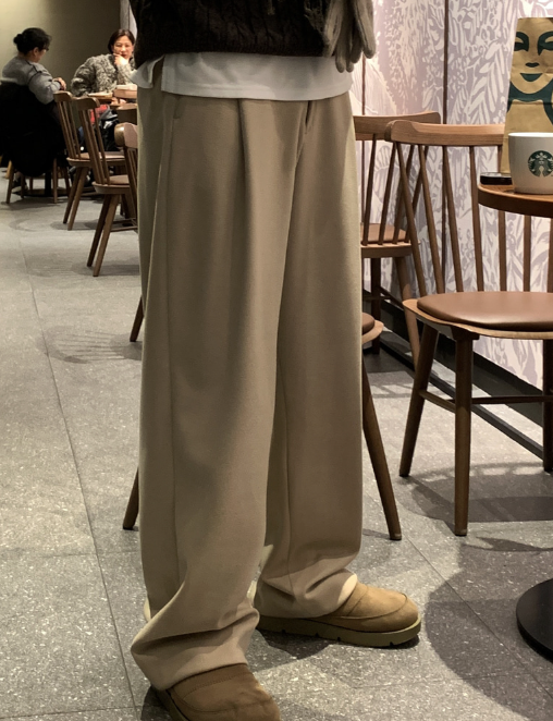 Ever Soft Wool Side Banding Wide Slacks