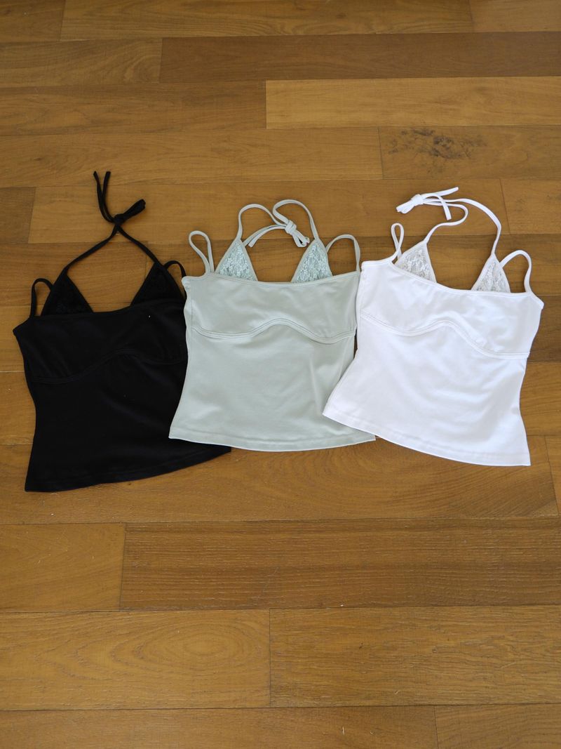 lace layered halter slvl