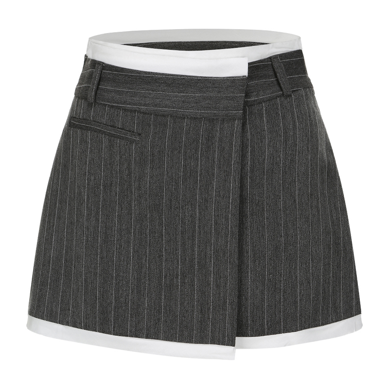 Modern Layered Stripe Skirt