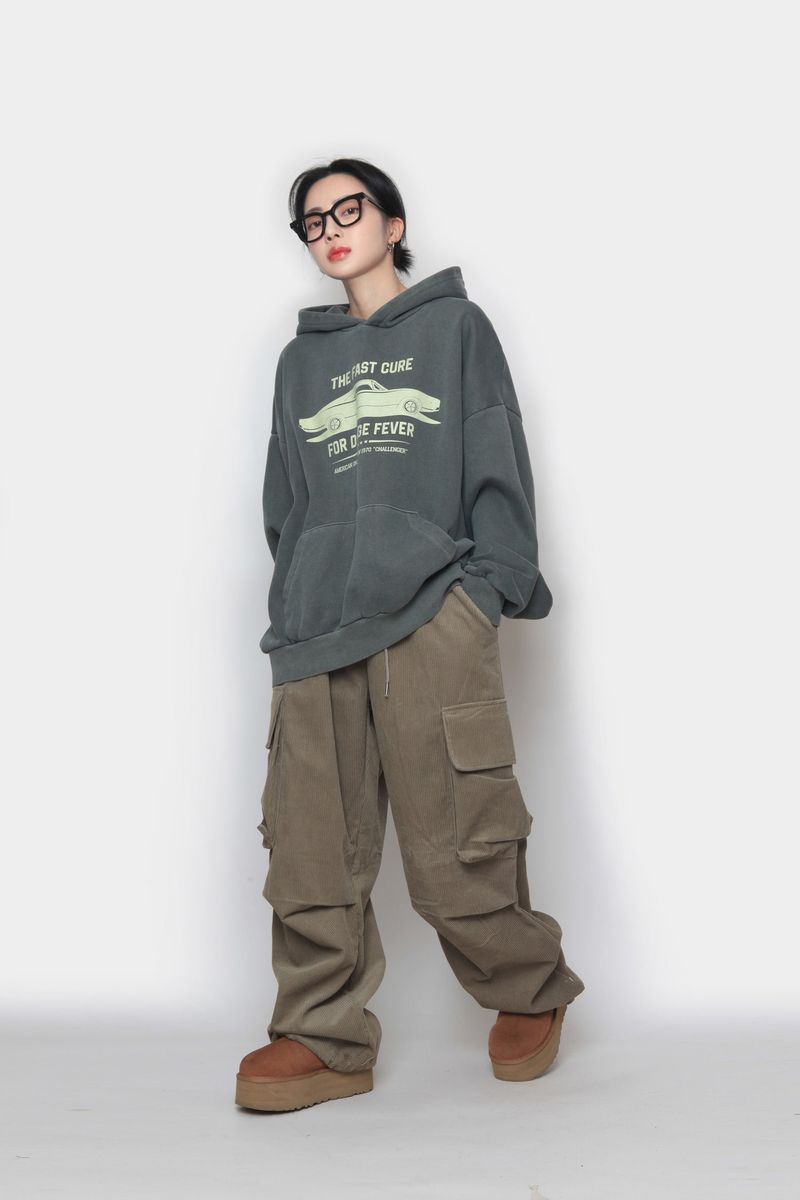 Golden Big Cargo Balloon Pants