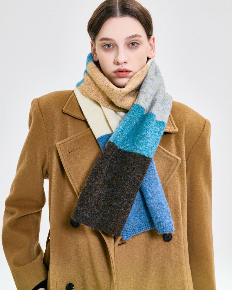  Colour Block Muffler _ BLUE