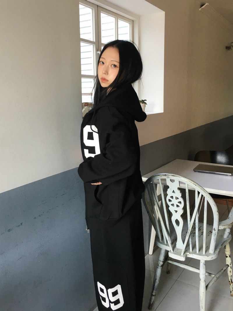 [SET] 99 Round Sweat Hoodie (3c)
