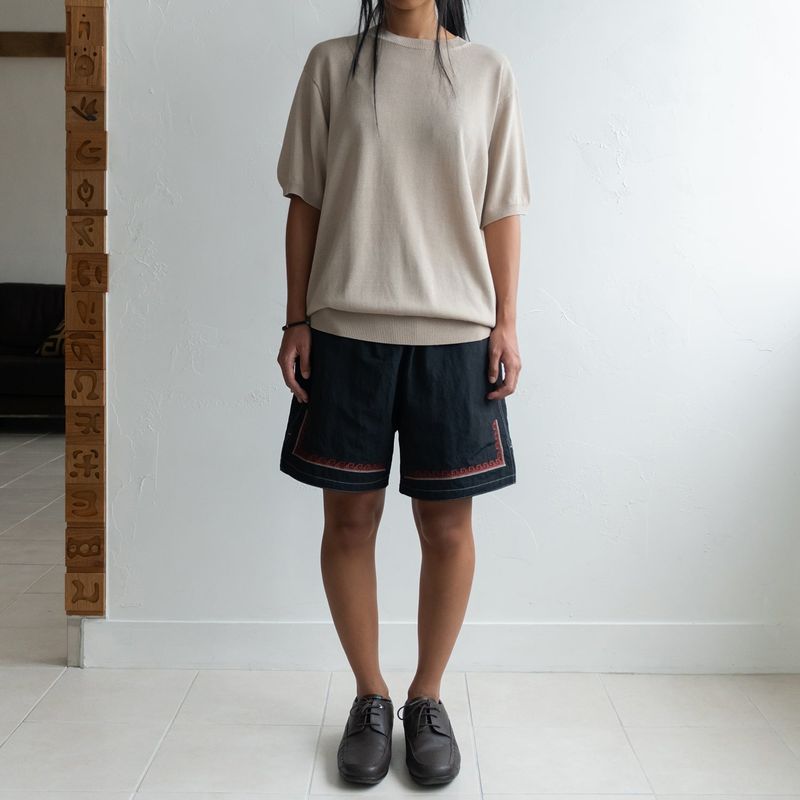 Totem short sleeve knit / Ecru