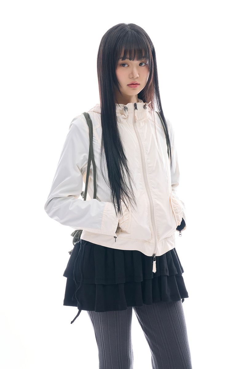 Sio pocket shirring windbreaker jumper