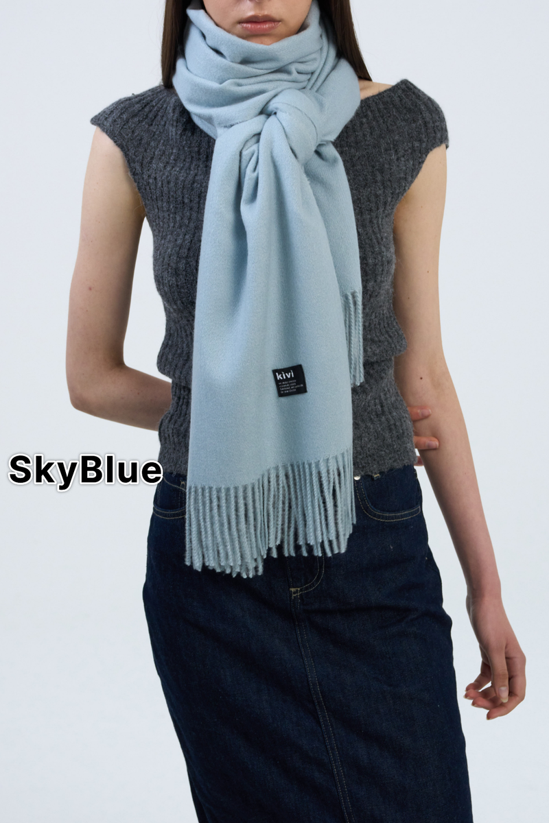 plain knit muffler scarf (12COLOR)