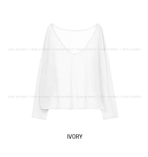 Reason See-through Deep V-Neck Long Sleeve
