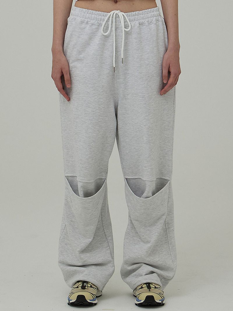 SLIT PANTS IN GREY