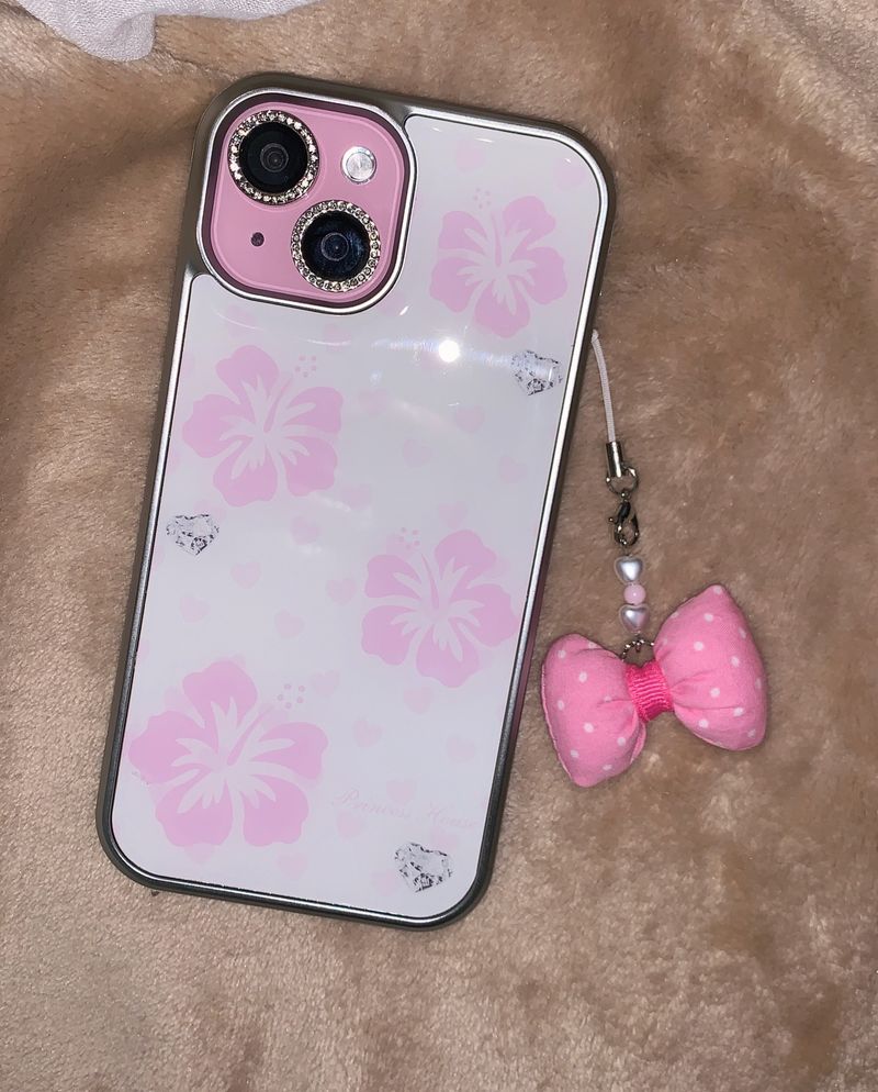 Aloha gal phone case (pink) - silver epoxy