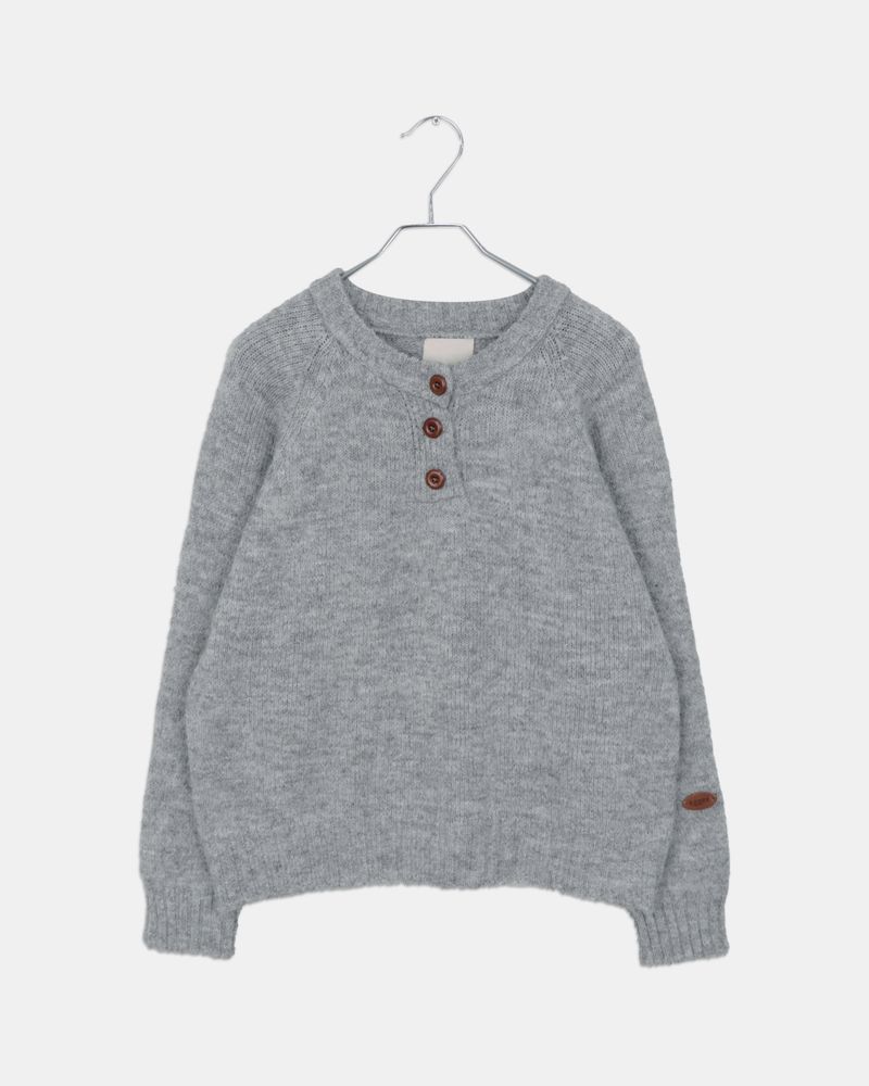 Saha Henley Neck Button Oversized Knit