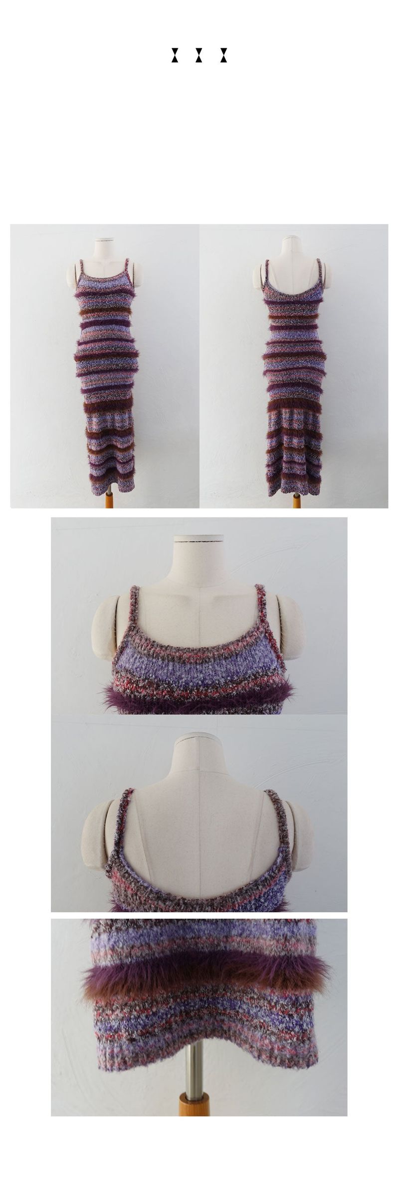 MICO FUR KNTTING LONG DRESS