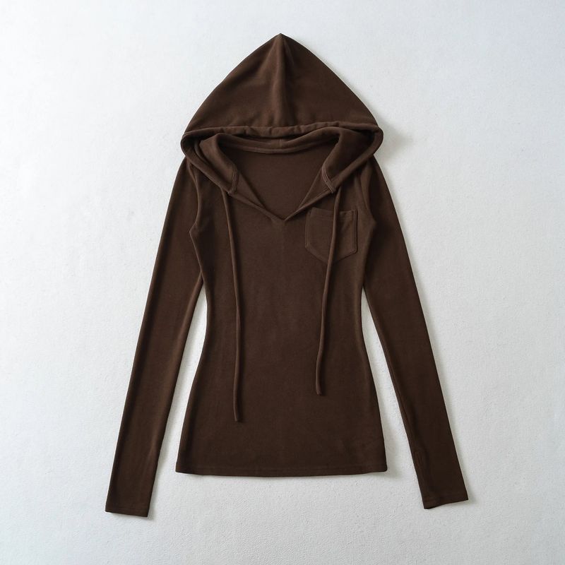 Rosie Pocket V-Neck Hood Top
