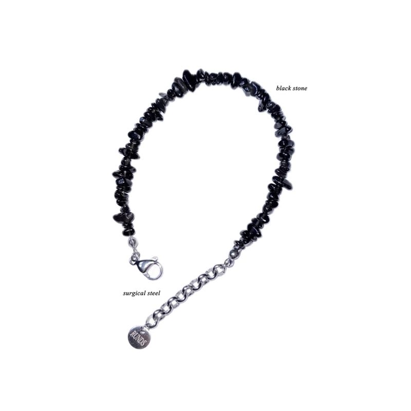 mini gemstone bracelet (black)