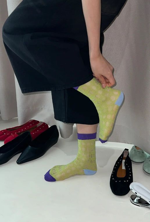 AAKE(アケ)の「(SET) PUNCHING COLOR BLOCK SOCKS(Fashion Accessories)」
