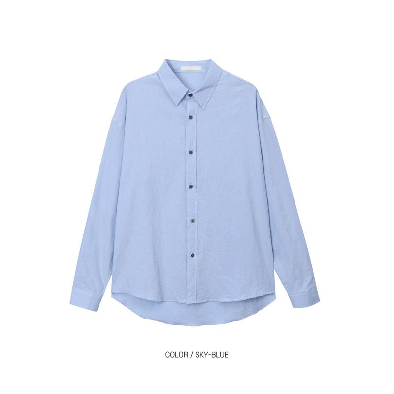 LMN マーエッセンシャルリネンセミオーバーシャツ (12 colors)